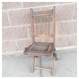 Antique Wooden Folding Chairs (Lot of 2)