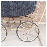 Antique Heywood-Wakefield Wicker Baby Buggy