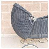 Antique Heywood-Wakefield Wicker Baby Buggy