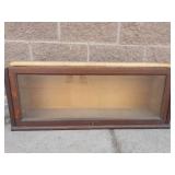 Oak Barrister Bookcase Section With Sliding Glass Door