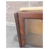 Oak Barrister Bookcase Section With Sliding Glass Door