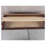 Oak Barrister Bookcase Section With Sliding Glass Door