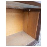 Oak Barrister Bookcase Section With Sliding Glass Door