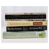 Ken Follett, Martha Grimes & Brad Gooch Hardcover Book Lot of 4