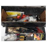 Vintage Tool Box and Tools and Vintage Tackle Box and Tackle