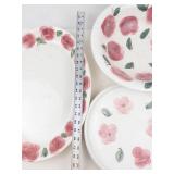 Hand-Painted Floral Serving Ware Set (Lot of 3)