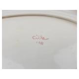 Hand-Painted Floral Serving Ware Set (Lot of 3)