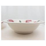 Hand-Painted Floral Serving Ware Set (Lot of 3)