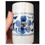 Hozan Otagiri Blue Floral Japanese Tea Cups Set of 6