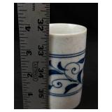 Hozan Otagiri Blue Floral Japanese Tea Cups Set of 6