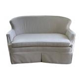 MB - Vintage Petite Curved Back Upholstered Sofa