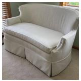 MB - Vintage Petite Curved Back Upholstered Sofa