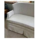 MB - Vintage Petite Curved Back Upholstered Sofa