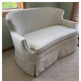 MB - Vintage Petite Curved Back Upholstered Sofa