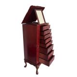 MB - Powell Olde English Wood Jewelry Armoire