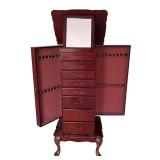 MB - Powell Olde English Wood Jewelry Armoire