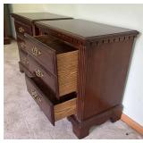 MB - Vintage Broyhill Cherry Wood Nightstand Pair