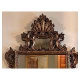 E - Vintage Rococo Style Ornate Wall Mirror