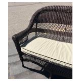 G - Wicker Patio Loveseat With Cushion