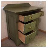O - Vintage Olive Green Washstand