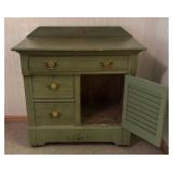 O - Vintage Olive Green Washstand