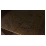 O - Vintage Square Side Table With Glass Top