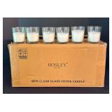 O - New Hosley Clear Glass Votive Candle Holders (Lot of 48)