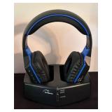 O - WallarGe HP003 Wireless TV Headphones Black Blue