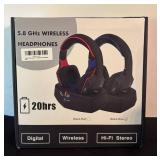O - WallarGe HP003 Wireless TV Headphones Black Blue