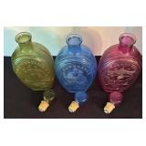O - Vintage Ezra Brooks Whiskey Decanter Trio