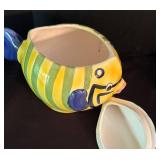 O - Fish Motif Platter & Cookie Jar Mixed Lot
