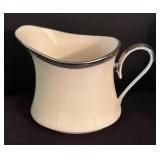 O - Lenox Solitaire China Cups, Saucers, Sugar Bowl & Creamer