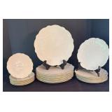 O - Aynsley Golden Crocus Dinner, Salad & Dessert Plates (Lot of 22)