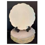 O - Aynsley Golden Crocus Dinner, Salad & Dessert Plates (Lot of 22)