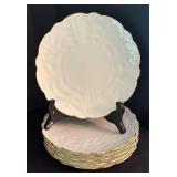 O - Aynsley Golden Crocus Dinner, Salad & Dessert Plates (Lot of 22)