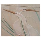 O - Rankin White Heron 3D Layered Paper Art Framed