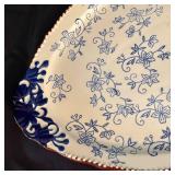 O - Temp-tations Floral Lace Serving Platters (Lot of 2)