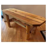 E - Vintage Wooden Bench