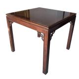 G - Vintage Drexel Chippendale Collection Side Table Burled Mahogany