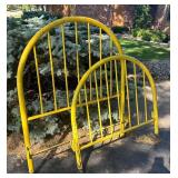 G - Vintage Yellow Twin Headboard & Footboard