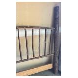 G - Rustic Wood Log Headboard