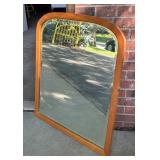 G - Vintage Arched Wood Mirror