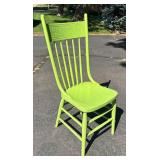 G - Vintage Green Painted Wooden Chair