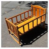 G - Vintage Whitney Bros Wooden Doll Crib