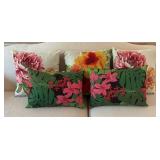 O - Reversible Floral & Tropical Accent Pillow Set (Lot of 5)