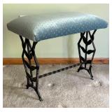 O - Vintage Art Deco Cast Iron Sewing Bench