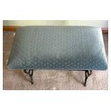 O - Vintage Art Deco Cast Iron Sewing Bench