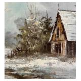 O - J. Medina Winter Painting, Signed