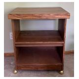 MB - Wooden Rolling Cart