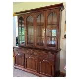 DR - Vintage Crescent Furniture Cherry Buffet & China Cabinet